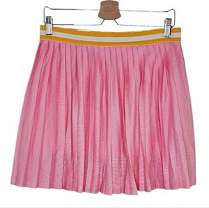 J. Crew Mesh Pleated Golf Pink Yellow Skort Medium